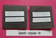 O0605 2×patch scratch galon de poitrine lieutenant vert et blanc grade militaire