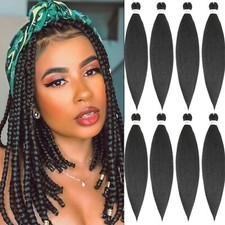 Meche Extension Noir Naturel 8pcs/Paquet 60cm Pré Etiré Africaine Cheveux Syn...