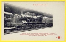 cpa GARE LOCOMOTIVE pour TRAINS rapides Lourds Machine N° 3147 Reseau EST