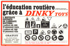 PUB  MINIATURE " DINKY TOYS "  PANNEAUX ROUTIERS   1969
