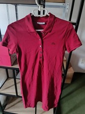 A2BC🏵️ROBE ROUGE LACOSTE TAILLE 36 TRES BON ETAT 🏵️