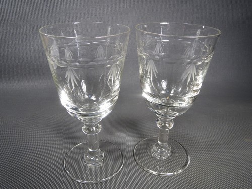Lot anciens verres pied - 2,