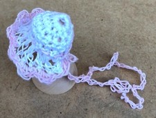 Blanc Et Violet Crochet Canotier Tumdee 1:12 Balance Maison de Poupées Miniature