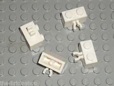 LEGO White Brick with Clip