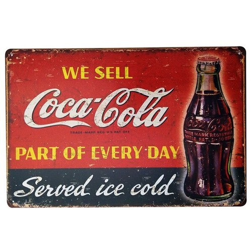 Plaque métal coca - ,