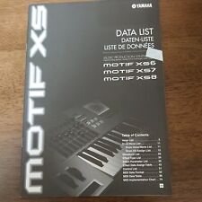MOTIF XS (XS6/XS7/XS8) DATA LIST YAMAHA