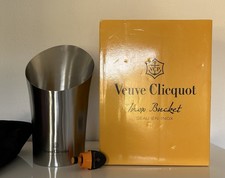 Veuve Clicquot Seau Inox Brossé + Bouchon à champagne Veuve Clicquot Neuf