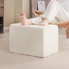 Square Pouf Ottoman, Plush