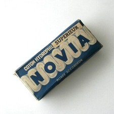 Ancienne boite de coton hydrophile de marque NOVIA des années 60 - Neuve