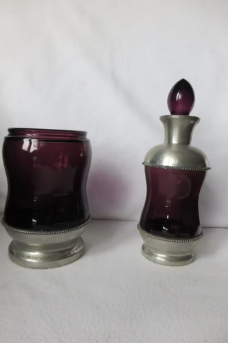 Lot anciens pots verre - de,