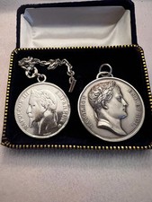 Medaillon +Porte-Clefs Argent Piece 5 Francs" Napoléon" 1868 Par ELoi Pernet 