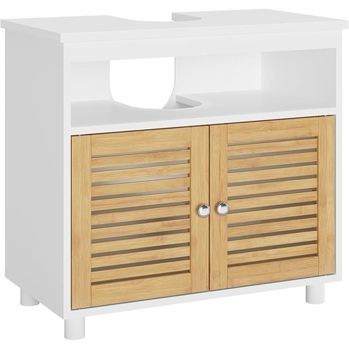 Lavabo avec portes bambou - 2,
