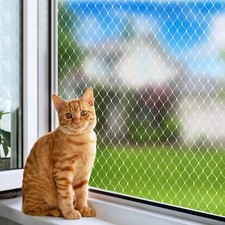 Filet de Protection Chat en Nylon Filet Chat Balcon Transparentes de 3x4m Déc...