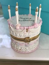 Coffret trésor Lenox joyeux anniversaire figurine bibelot en porcelaine cadea...