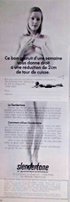 PUBLICITÉ 1978 SLENDERTONE RÉDUCTION DE 2 CM DE TOUR DE CUISSE - SEINS NUE