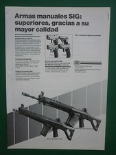 9/1987 PUB SIG SAUER PISTOLET P 225 P 226 AUTOMATIC RIFLE ORIGINAL SPANISH AD