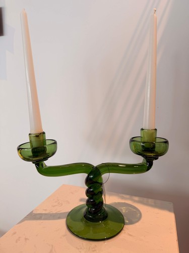 Candélabre double verre - candélabre, en