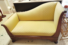 MERIDIENNE époque Empire retapissée 130Lx70Px90H Canape Mobilier 59MAG 30/09