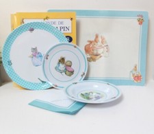 5 pièces pour la table Béatrix Potter tons bleus Frederic Warne 2003