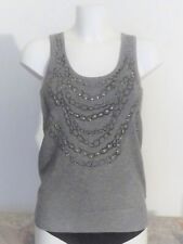 ? Top/ Tee Shirt Gris avec Strass sans manches- Taille Unique- Js Millenium
