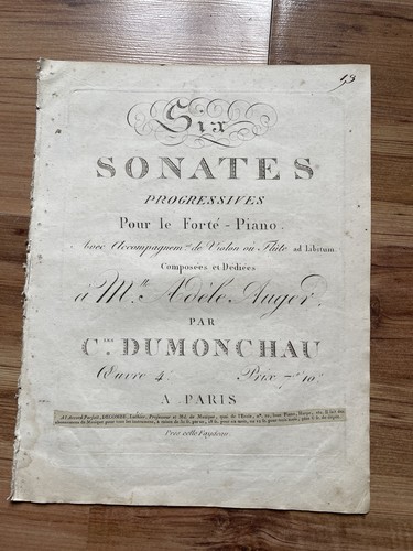 Dumonchau charles six sonates - dumonchau,