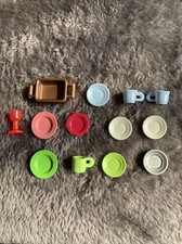 playmobil lot vaisselle tasses Assiettes Plat Cuisine camping car maison école