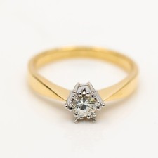 Bague 585/14K Or Jaune Diamant