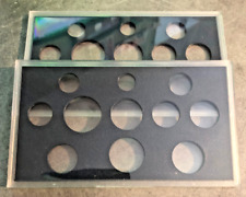 2 BOITIERS DE RANGEMENT DE 11 CASES POUR MONNAIES DE 1 CT A 100 FRS