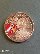 Alsace, Coiffe Alsacienne Médaille Jeton , Blason Coloré 