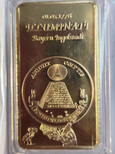 Lot 6 lingot et pièces de collection métal dorées, colorées et argentés