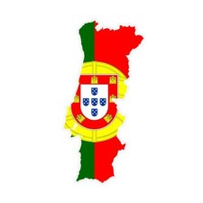 Autocollant Drapeau Portugal Portugal sticker drapeau carte adhésif flag map