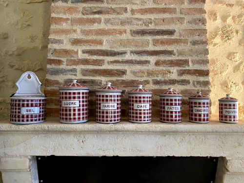 Old red checkered - , french