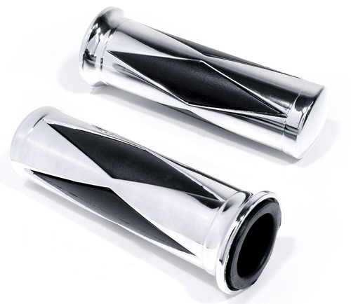 Ensemble poignées moto chrome - ensemble,