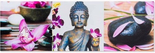 Cadre toile tableau - bouddha, et