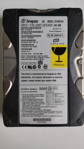Seagate disque - (st340810a),