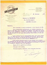 BORDEAUX (33) USINE Succursale de MACHINES AGRICOLES "R. WALLUT & Cie" en 1907