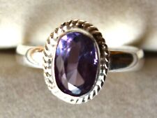 Saphir Bleu de Ceylan de 7,40 ct - Bague Argent 925 - Certificat AGI