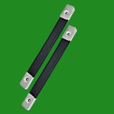 2x 185mm Plastique Noir Nickel