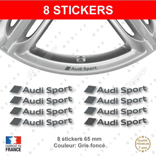 Stickers jantes audi - 8, sport