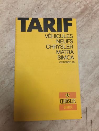 Chrysler matra simca - simca, –