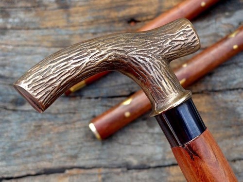 Bâton marche bois canne - de, en