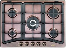 Delonghi ROF57PRO Table de Cuisson 5 Feux 1 Triple Couronne Fonte Cuivre