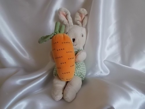 Doudou lapin beige carotte - lapin,