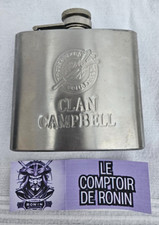 CLAN CAMPBELL : Flasque à Whisky publicitaire en Acier inoxydable de  15 CL