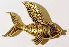 Broche bijou vintage poisson - bijou,