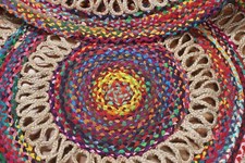 Tapis Rond En Jute Tressé En