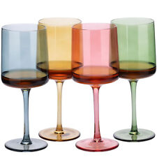 Lot 4x verre à vin verres à pied teinté coloré boisson cocktail