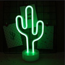 NIWWIN Enseigne lumineuse au néon LED décoration murale (Cactus)