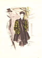 PUBLICITE DESSIN DE MODE FASHION RENE GRUAU MAGGY ROUFF