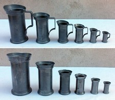 LOT DE MESURES EN ETAIN - DECORATION - TIN MEASUREMENTS